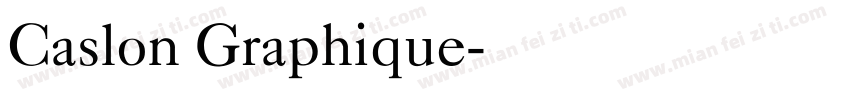 Caslon Graphique字体转换